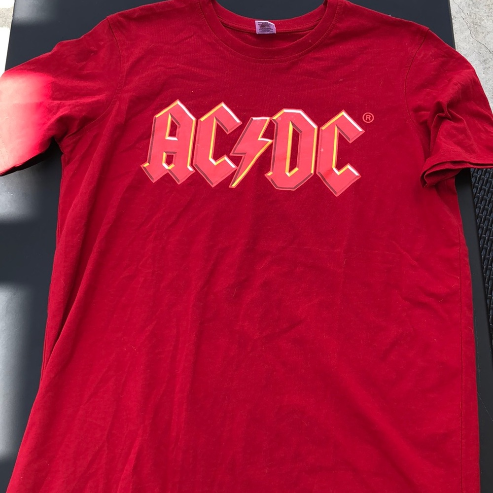 Red, yellow, white AC/DC T-shirt